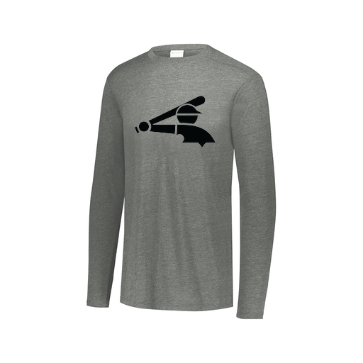 [FTLCUBGY-AXS-LOGO3] Decker Men's Tri-Blend T-Shirt - Long Sleeve (Adult XS, Gray, Logo 3)