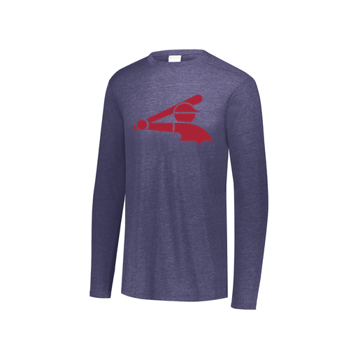 [FTLCUBNV-YS-LOGO2] Decker Youth Tri-Blend T-Shirt - Long Sleeve (Youth S, Navy, Logo 2)