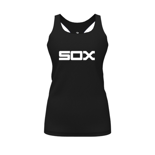[FT0TRBBK-FYS-LOGO1] Decker Racerback Tank Top (Female Youth S, Black, Logo 1)