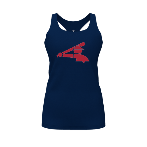 [FT0TRBNV-FYS-LOGO2] Decker Racerback Tank Top (Female Youth S, Navy, Logo 2)