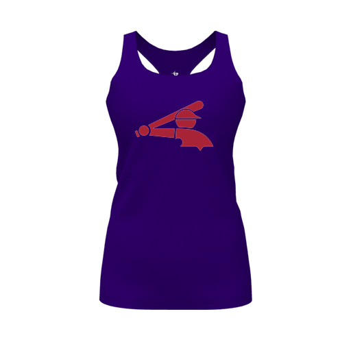 [FT0TRBPP-FYS-LOGO2] Decker Racerback Tank Top (Female Youth S, Purple, Logo 2)