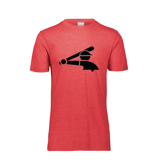 [FTSCUBRD-YS-LOGO3] Decker Youth Tri-Blend T-Shirt - Short Sleeve (Youth S, Red, Logo 3)