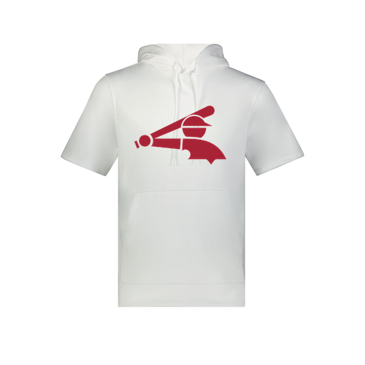 [6871.005.S-LOGO2] Men's Dri Fit Short Sleeve Hoodie (Adult S, White, Logo 2)