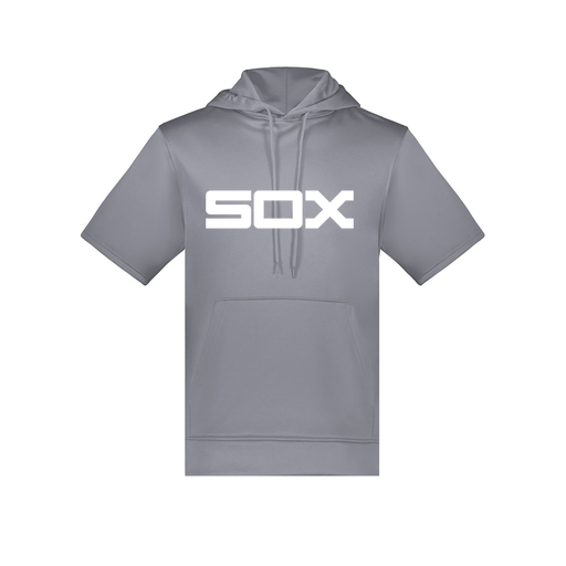 [6871.059.S-LOGO1] Men's Dri Fit Short Sleeve Hoodie (Adult S, Gray, Logo 1)