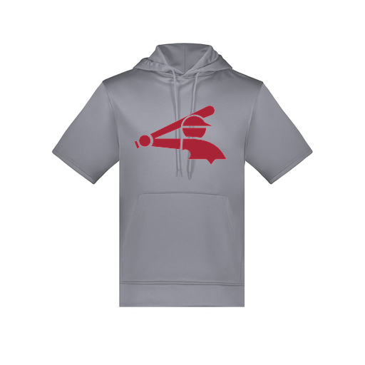 [6871.059.S-LOGO2] Men's Dri Fit Short Sleeve Hoodie (Adult S, Gray, Logo 2)