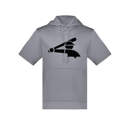[6871.059.S-LOGO3] Men's Dri Fit Short Sleeve Hoodie (Adult S, Gray, Logo 3)