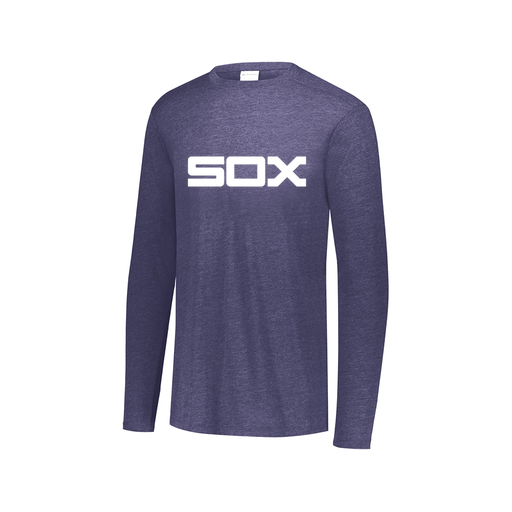 [FTLCUBNV-AXS-LOGO1] Decker Men's Tri-Blend T-Shirt - Long Sleeve (Adult XS, Navy, Logo 1)