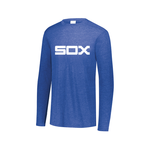 [FTLCUBRY-AXS-LOGO1] Decker Men's Tri-Blend T-Shirt - Long Sleeve (Adult XS, Royal, Logo 1)