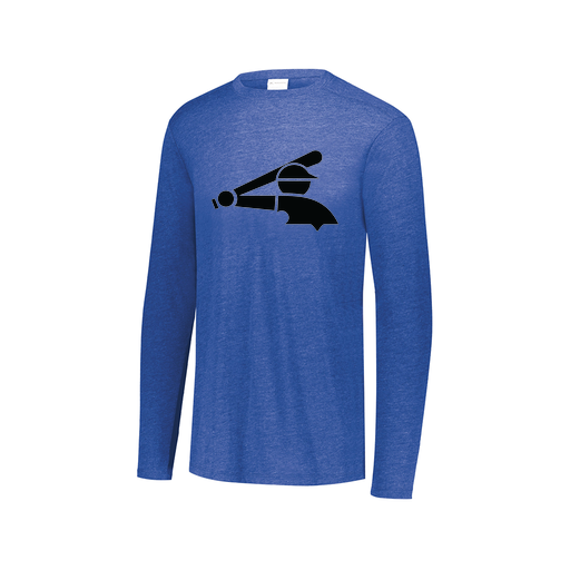 [FTLCUBRY-AXS-LOGO3] Decker Men's Tri-Blend T-Shirt - Long Sleeve (Adult XS, Royal, Logo 3)