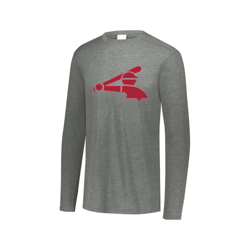 [FTLCUBGY-AXS-LOGO2] Decker Men's Tri-Blend T-Shirt - Long Sleeve (Adult XS, Gray, Logo 2)
