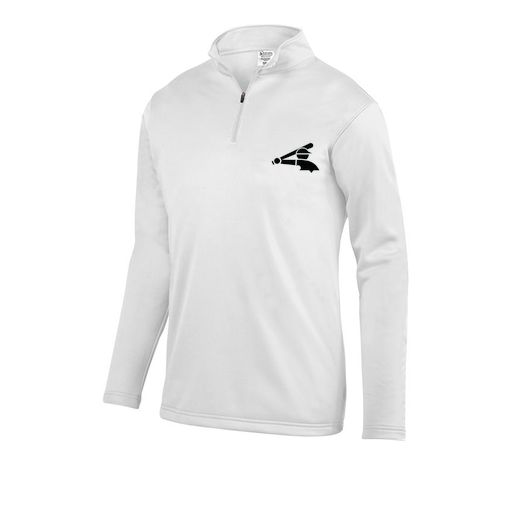 [FOLQFFWH-AS-LOGO3] Decker Men's FlexFleece 1/4 Zip (Adult S, White, Logo 3)