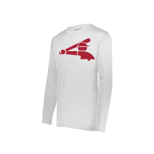 [222823.005.S-LOGO2] Youth LS Smooth Sport Shirt (Youth S, White, Logo 2)