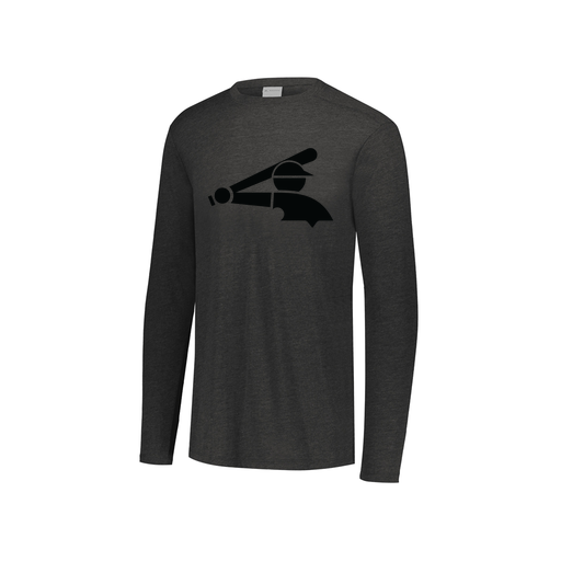 [FTLCUBBK-YS-LOGO3] Decker Youth Tri-Blend T-Shirt - Long Sleeve (Youth S, Black, Logo 3)