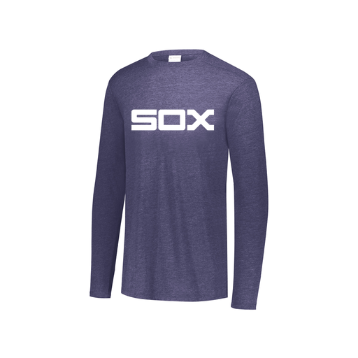 [FTLCUBNV-YS-LOGO1] Decker Youth Tri-Blend T-Shirt - Long Sleeve (Youth S, Navy, Logo 1)