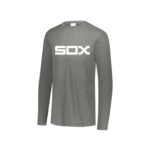 [FTLCUBGY-YS-LOGO1] Decker Youth Tri-Blend T-Shirt - Long Sleeve (Youth S, Gray, Logo 1)