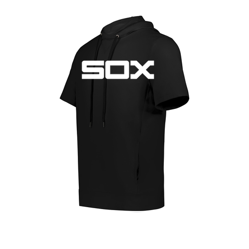 [222605.080.S-LOGO1] YOUTH VENTURA SOFT KNIT SHORT SLEEVE HOODIE (Youth S, Black, Logo 1)