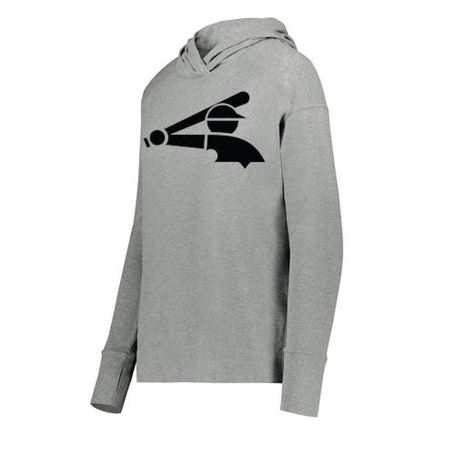 [222798-SIL-FAXS-LOGO3] Ladies Ventura Thin Knit Hoodie (Female Adult XS, Silver, Logo 3)