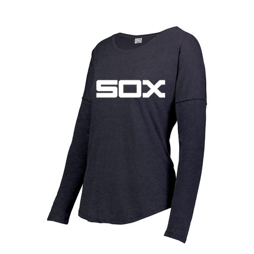 [FTLCUBNV-FAXS-LOGO1] Decker Women's Tri-Blend T-Shirt - Long Sleeve (Female Adult XS, Navy, Logo 1)