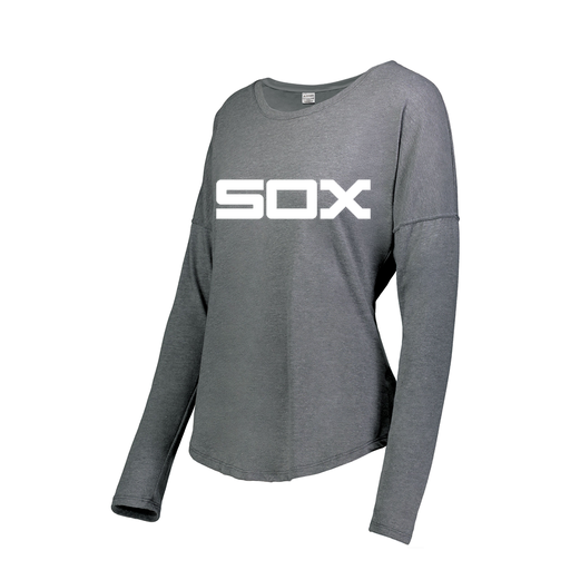 [FTLCUBGY-FAXS-LOGO1] Decker Women's Tri-Blend T-Shirt - Long Sleeve (Female Adult XS, Gray, Logo 1)