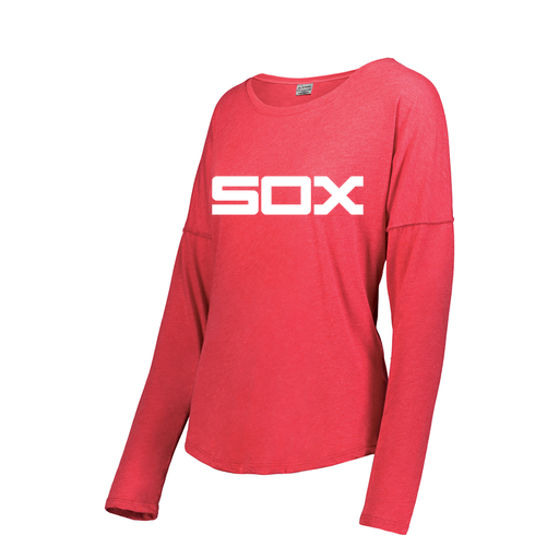 [FTLCUBRD-FAXS-LOGO1] Decker Women's Tri-Blend T-Shirt - Long Sleeve (Female Adult XS, Red, Logo 1)